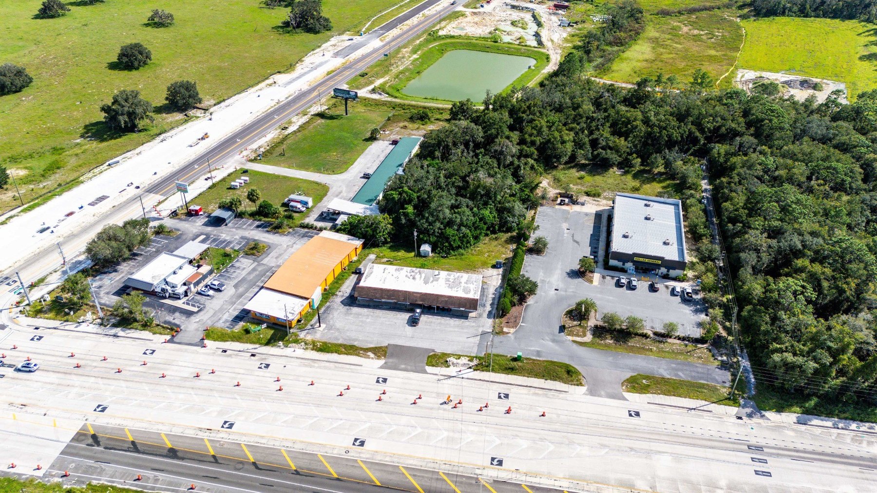 Aerial view of the 34480 Cortez Boulevard parcel