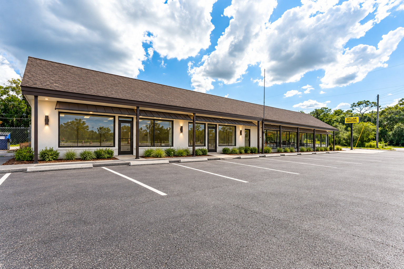Illustrative updated storefront facade